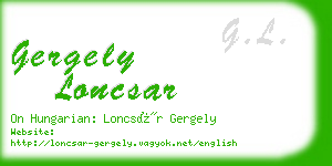 gergely loncsar business card